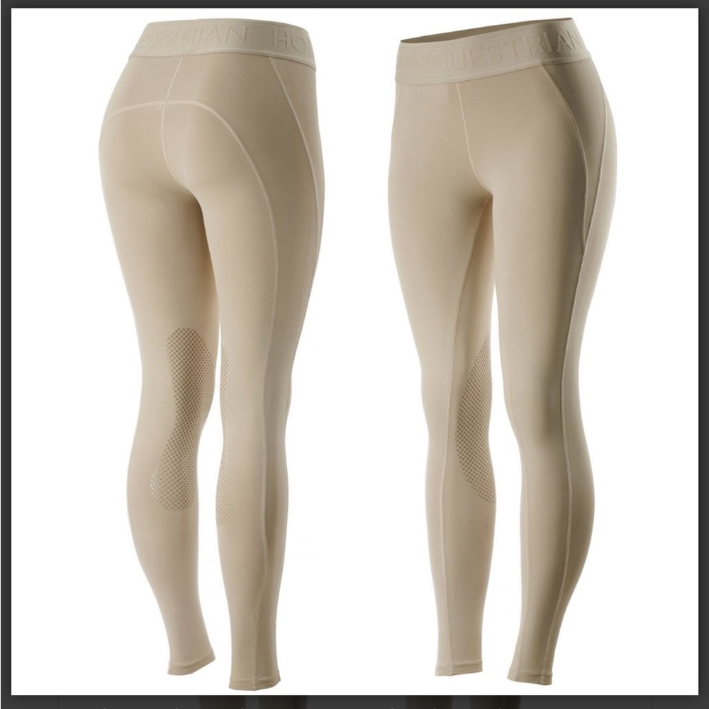 HORZE Hestra Beige Seamless Riding Leggings